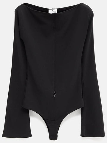 Drop Zipped Crepe Jersey Bodysuit - COURREGES - BALAAN 1