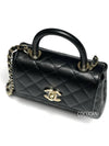 Mini Coco Handle WOC Black Gold AP4244 Classic - CHANEL - BALAAN 2