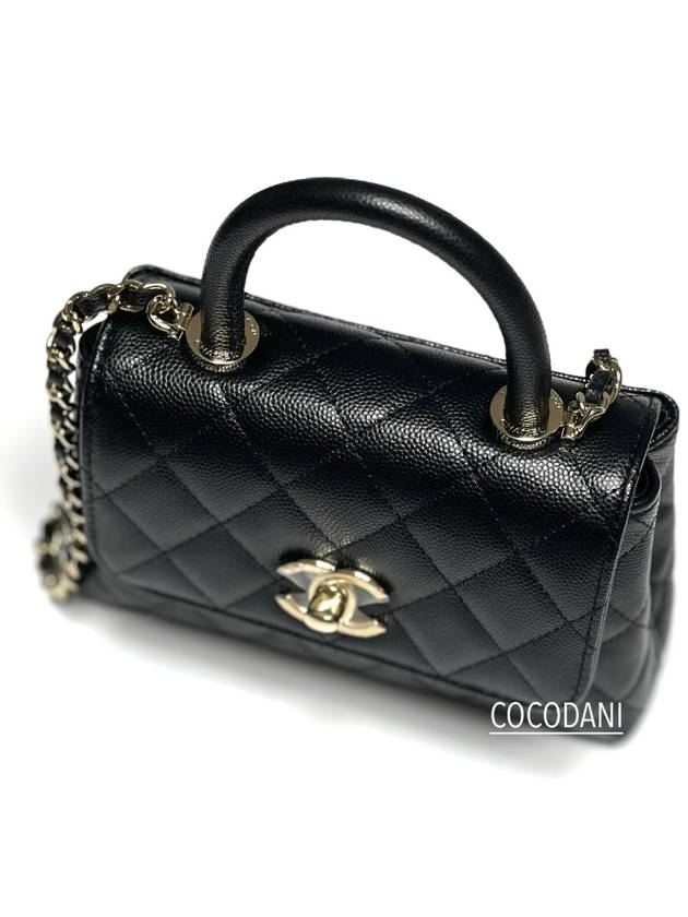 Mini Coco Handle WOC Black Gold AP4244 Classic - CHANEL - BALAAN 2