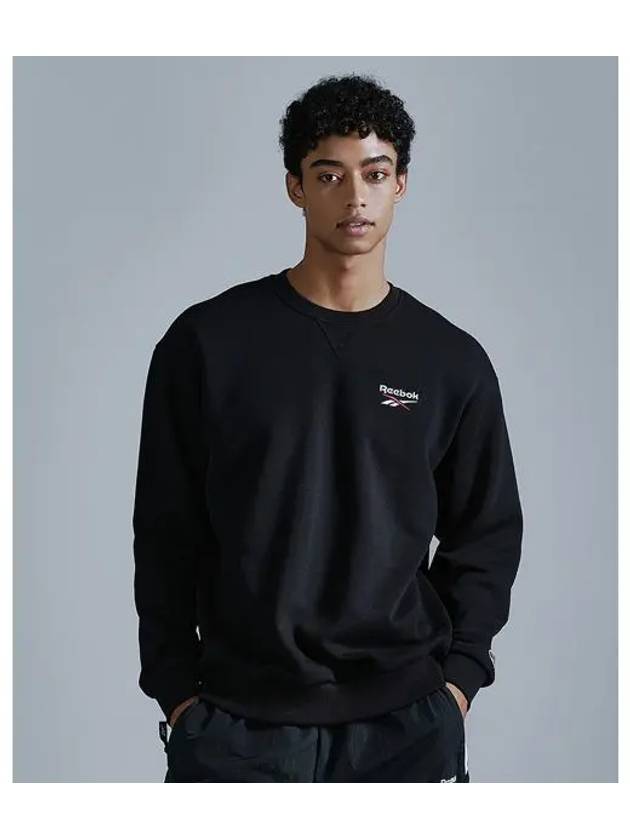 Lettering brushed sweatshirt black - REEBOK - BALAAN 1