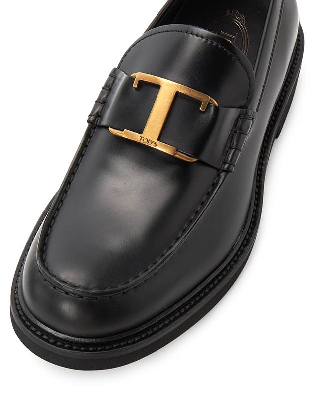 Men's Semi Shine Leather Loafers Black - TOD'S - BALAAN 8