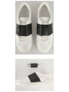 Men's Hidden Strap Rockstud Color Contrast Sneakers White Black - VALENTINO - BALAAN 6