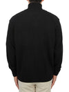 Lambswool GRS Zipped Cardigan Black - CP COMPANY - BALAAN 5