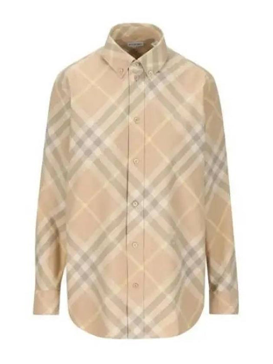 Vintage Check Cotton Long Sleeve Shirt Beige - BURBERRY - BALAAN 2