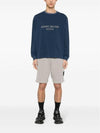 Logo Print Cotton Sweatshirt Blue - STONE ISLAND - BALAAN 3