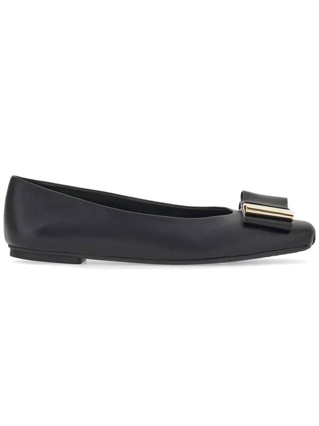 Double Bow Ballerina Flats Black - SALVATORE FERRAGAMO - BALAAN 3