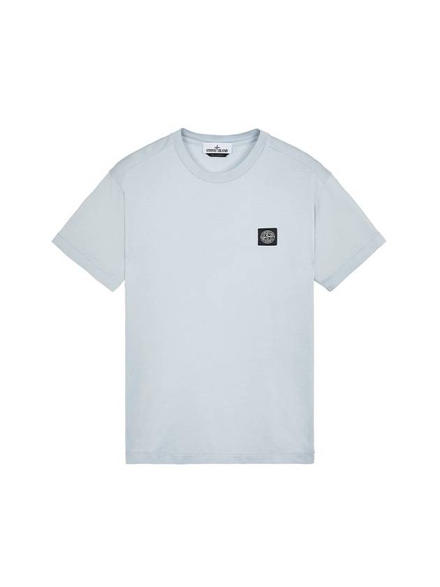 Logo Patch Short Sleeve T-Shirt Blue - STONE ISLAND - BALAAN 2