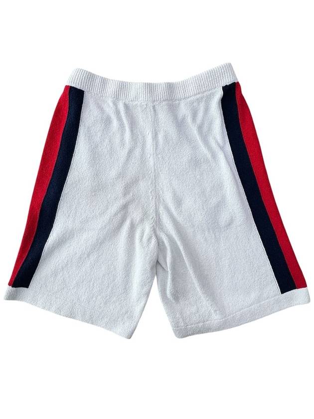 Straight leg striped cotton blend shorts 787677 - GUCCI - BALAAN 8