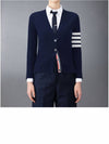 4-Bar V-Neck Cashmere Cardigan Navy - THOM BROWNE - BALAAN 4