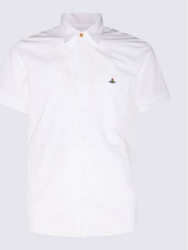 Men's Logo Classic Short Sleeve Shirt White - VIVIENNE WESTWOOD - BALAAN 2