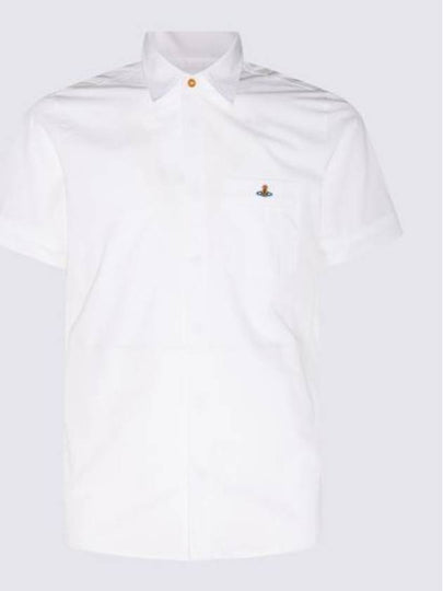 Men's Logo Classic Short Sleeve Shirt White - VIVIENNE WESTWOOD - BALAAN 2