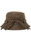 Le Bob Gadjo Bow Bucket Hat Dark Brown - JACQUEMUS - BALAAN 5