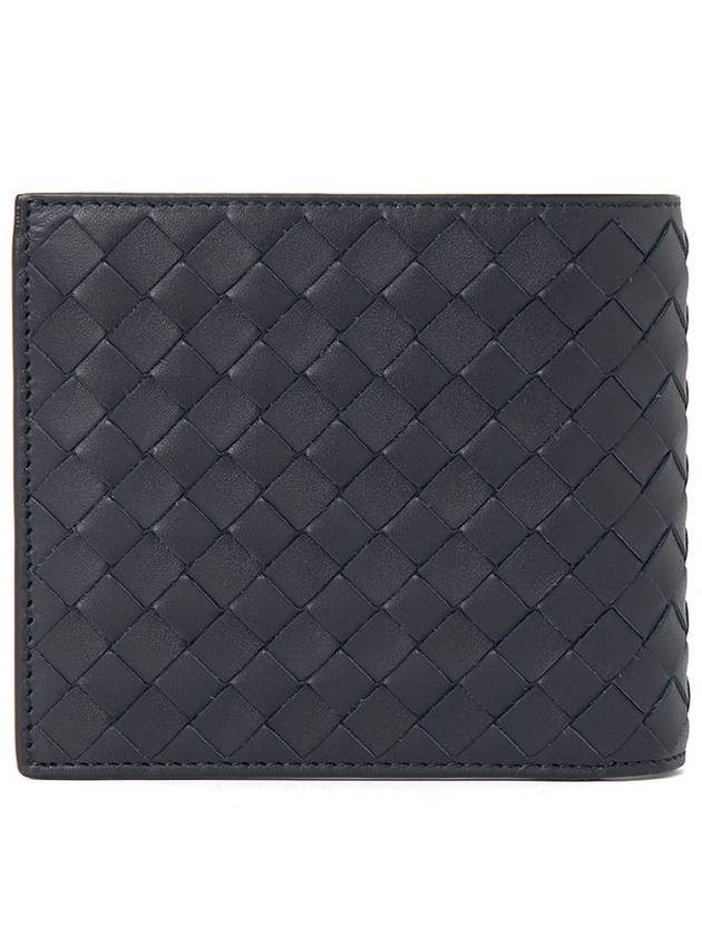 Intrecciato Weaving Half Wallet Black - BOTTEGA VENETA - BALAAN 3