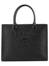 Saffiano Leather Medium Handbag Black - PRADA - BALAAN 2