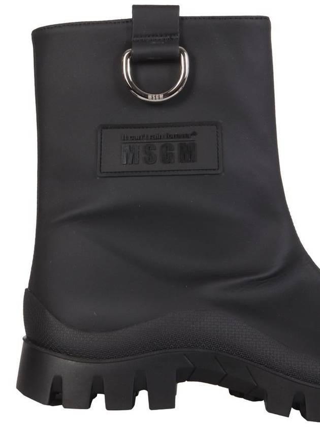 Logo Rain Boots Black - MSGM - BALAAN 4