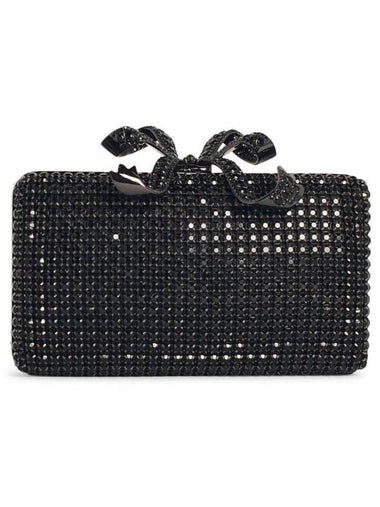 Self-Portrait 'Crystal Box' Black Polyester Clutch - SELF PORTRAIT - BALAAN 1