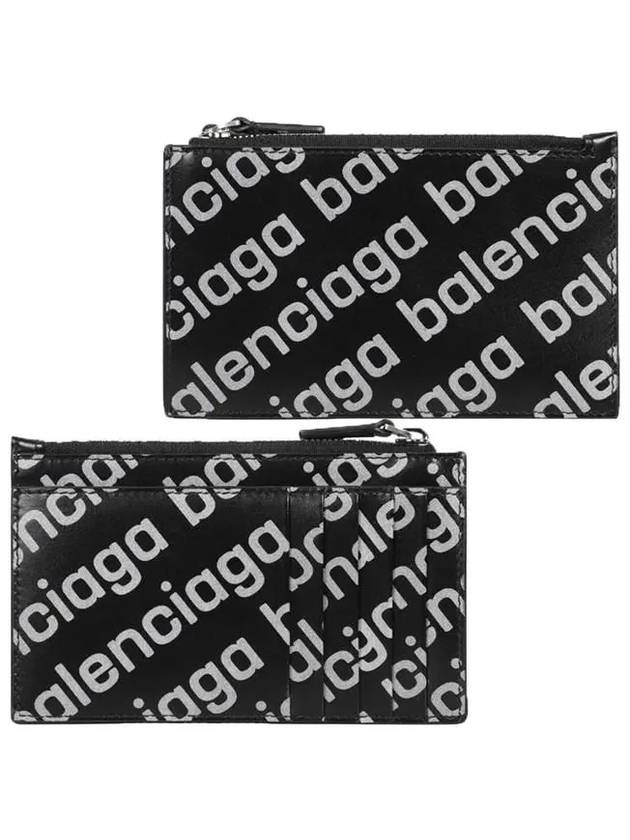 All Over Logo Card Wallet Black - BALENCIAGA - BALAAN 2