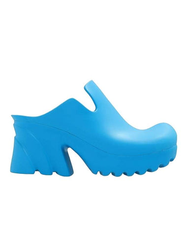 Rubber Flash Platform Sandal Heels Blue - BOTTEGA VENETA - BALAAN 1