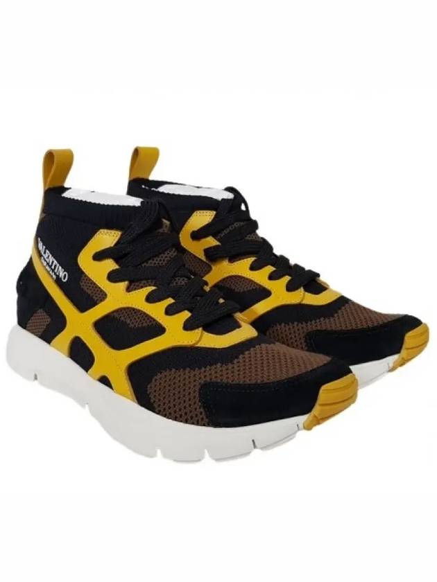 S0A57 GHB 18N midtop sneakers yellow - VALENTINO - BALAAN 3