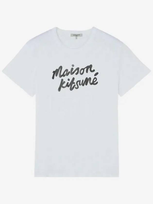 Handwriting Comfort Short Sleeve T-Shirt White - MAISON KITSUNE - BALAAN 2