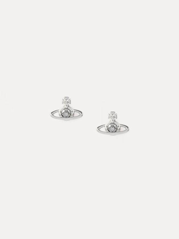 Nano Solitaire Earrings Silver - VIVIENNE WESTWOOD - BALAAN.