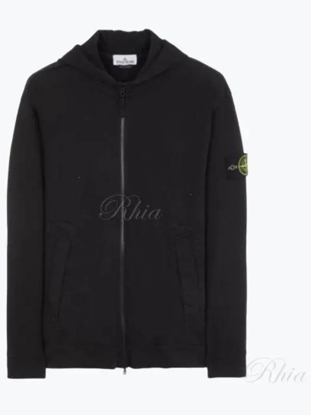 Wappen Patch Cotton Hooded Jacket Black - STONE ISLAND - BALAAN 2