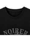 Archive Print Crop T-Shirt Black - NOIRER FOR WOMEN - BALAAN 5