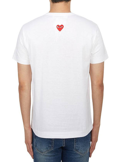 Heart Patch Short Sleeve T Shirt White - COMME DES GARCONS PLAY - BALAAN 2