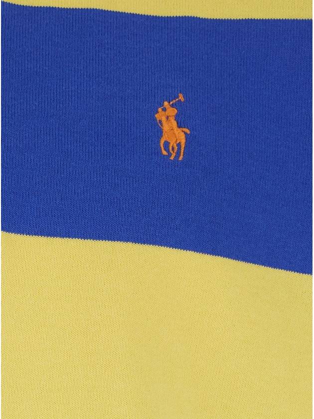 Yellow And Blue Polo Shirt With Striped Pattern In Cotton Man - POLO RALPH LAUREN - BALAAN 3