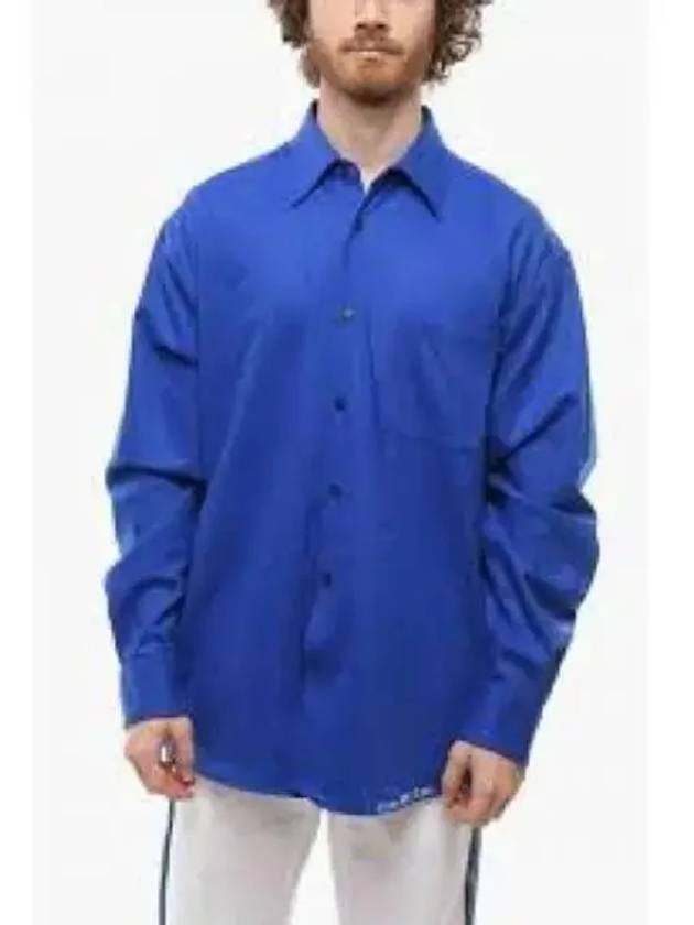 Logo Pocket Denim Long Sleeve Shirt Blue - MARNI - BALAAN 2