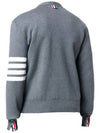 Milano Stitch 4-Bar Cardigan Medium Grey - THOM BROWNE - BALAAN 3