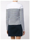 Striped Logo Long Sleeve T Shirt White Blue - Nº 21 - BALAAN 6