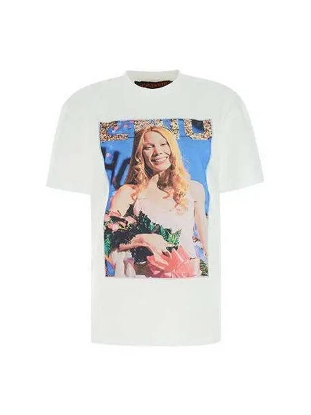 Graphic Print Short Sleeve T Shirt White JT0117 PG1093 - JW ANDERSON - BALAAN 1