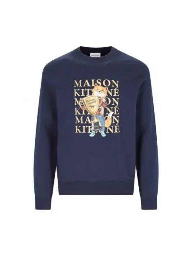 Fox Champion Regular Sweatshirt Navy - MAISON KITSUNE - BALAAN 2