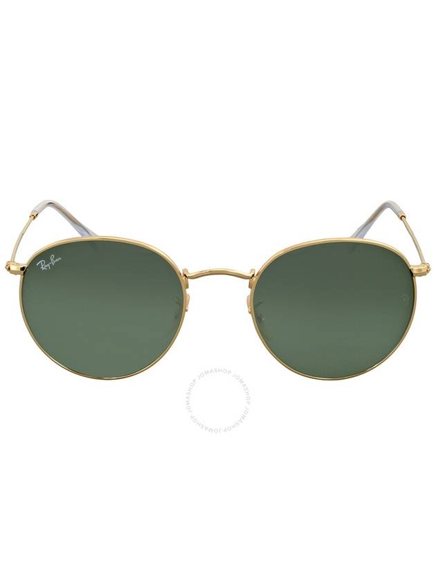 Eyewear Round Metal Sunglasses Green Gold - RAY-BAN - BALAAN 3