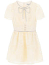 Lace Bow Mini Short Dress Cream - SELF PORTRAIT - BALAAN 1