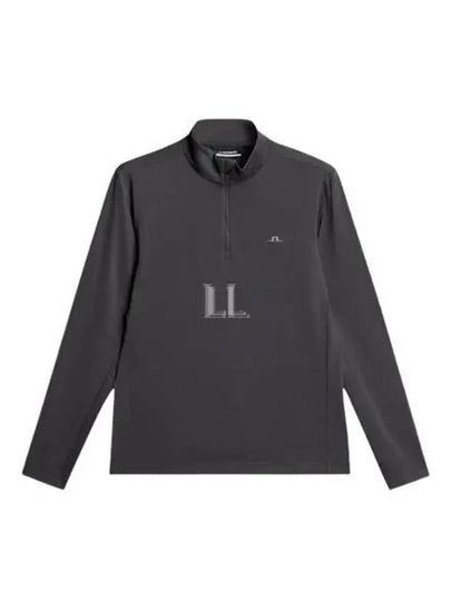 Men's Luke Quarter Zip Mid Layer Long Sleeve T-Shirt Asphalt - J.LINDEBERG - BALAAN 2