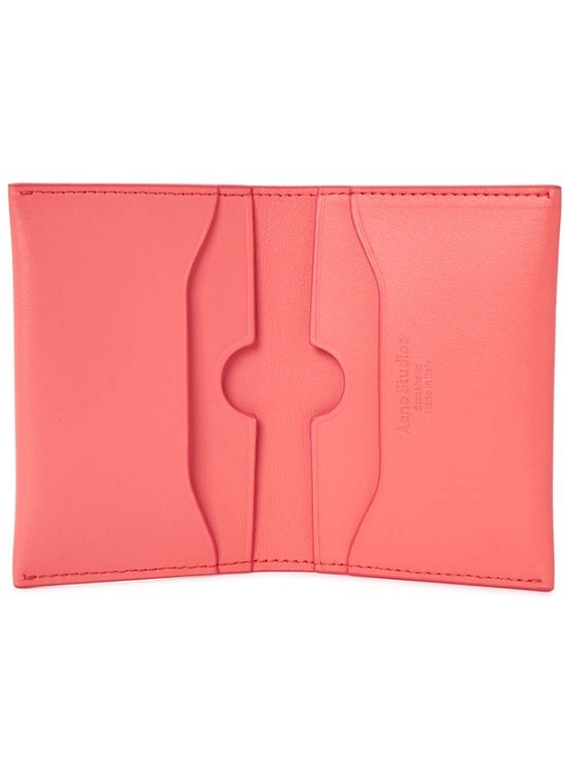 Folded Leather Card Wallet Pink - ACNE STUDIOS - BALAAN 5