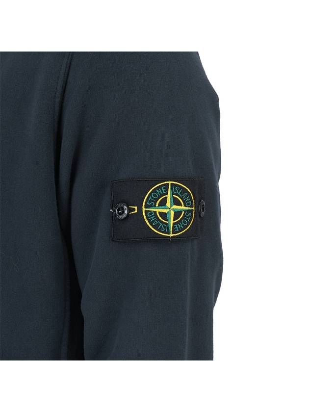 Wappen Patch Brushed Cotton Fleece Hoodie Navy - STONE ISLAND - BALAAN 7