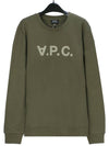 Men's VPC Color Logo Crew Neck Sweatshirt Khaki - A.P.C. - BALAAN 2