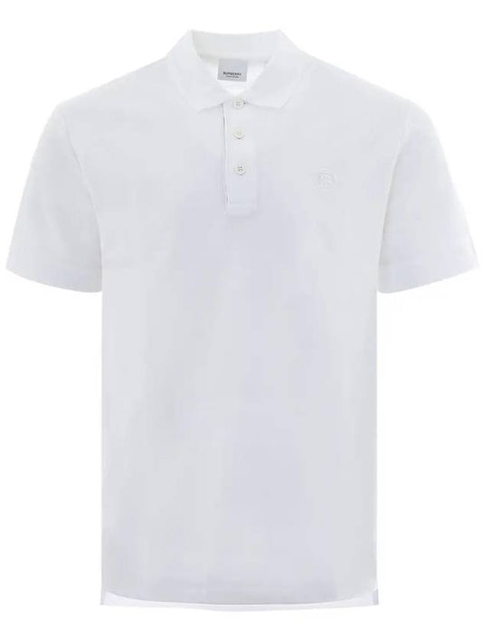 Monogram Motif Polo Shirt White - BURBERRY - BALAAN 2