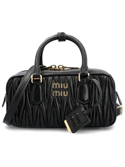 Arcadie Matelasse Nappa Leather Tote Bag Black - MIU MIU - BALAAN 2