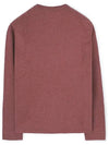 Men's Fox Patch Cotton Long Sleeve T-Shirt Dusty Wine - MAISON KITSUNE - BALAAN 3