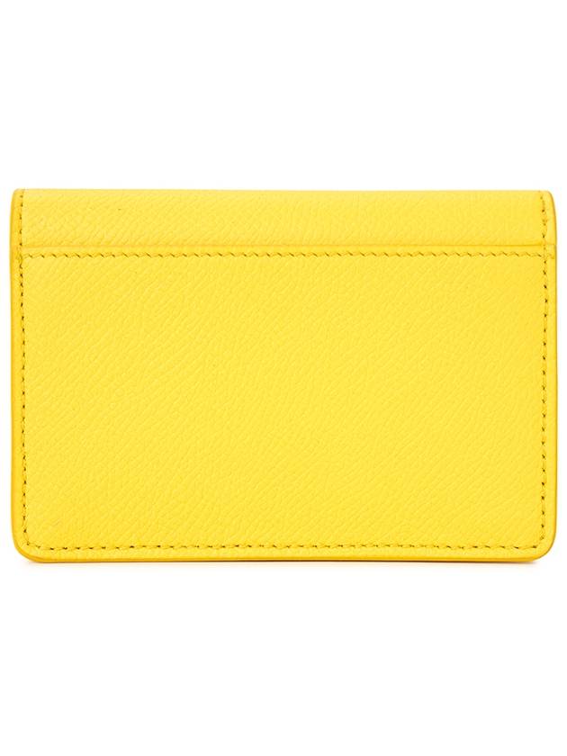 Gancini Leather Card Wallet Yellow - SALVATORE FERRAGAMO - BALAAN 3