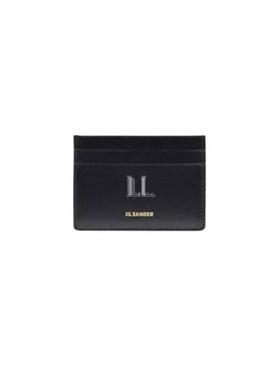 Logo Leather Card Wallet Black - JIL SANDER - BALAAN 2