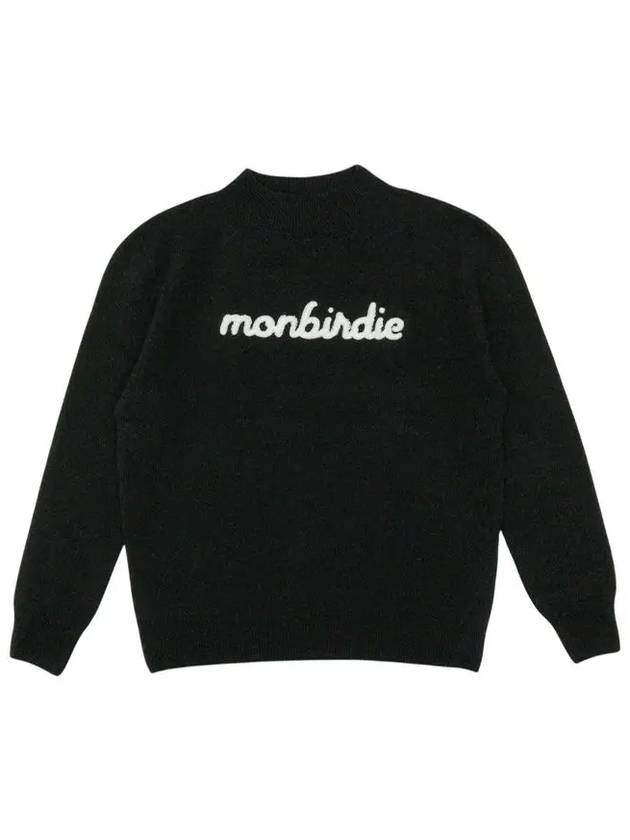 Whole garment lettering wool knit BLACK - MONBIRDIE GOLF - BALAAN 5