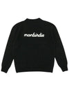 Whole garment lettering wool knit BLACK - MONBIRDIE GOLF - BALAAN 1