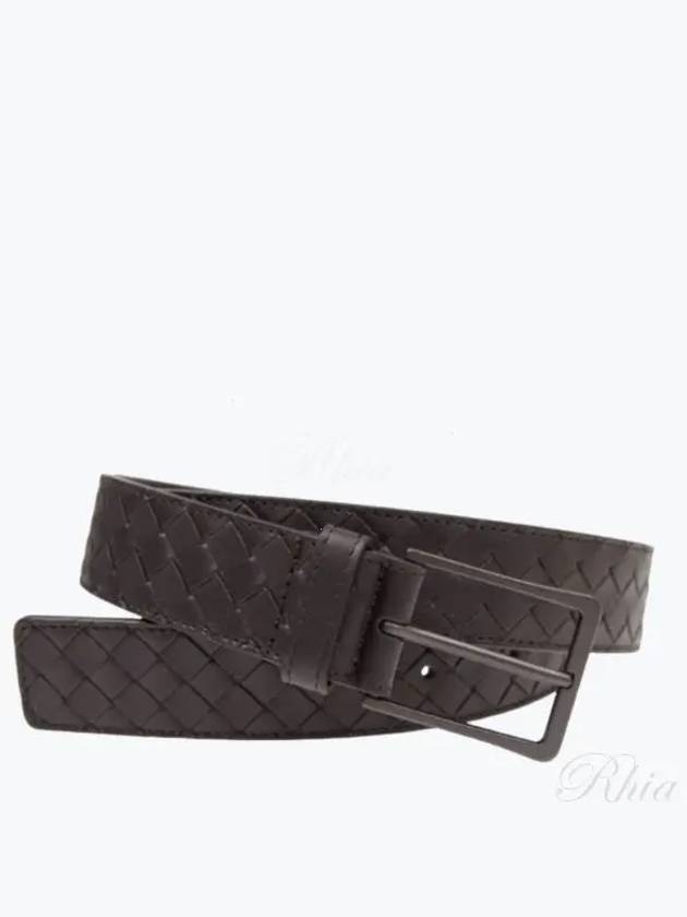 Intrecciato Leather Belt Brown - BOTTEGA VENETA - BALAAN 2