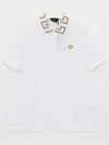 Men's Medusa Greca Short Sleeve Polo Shirt White - VERSACE - BALAAN 3