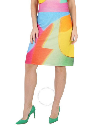 Moschino Multi Projection Print Merino Wool Skirt, Brand Size 38 (US Size 4) - MOSCHINO - BALAAN 1